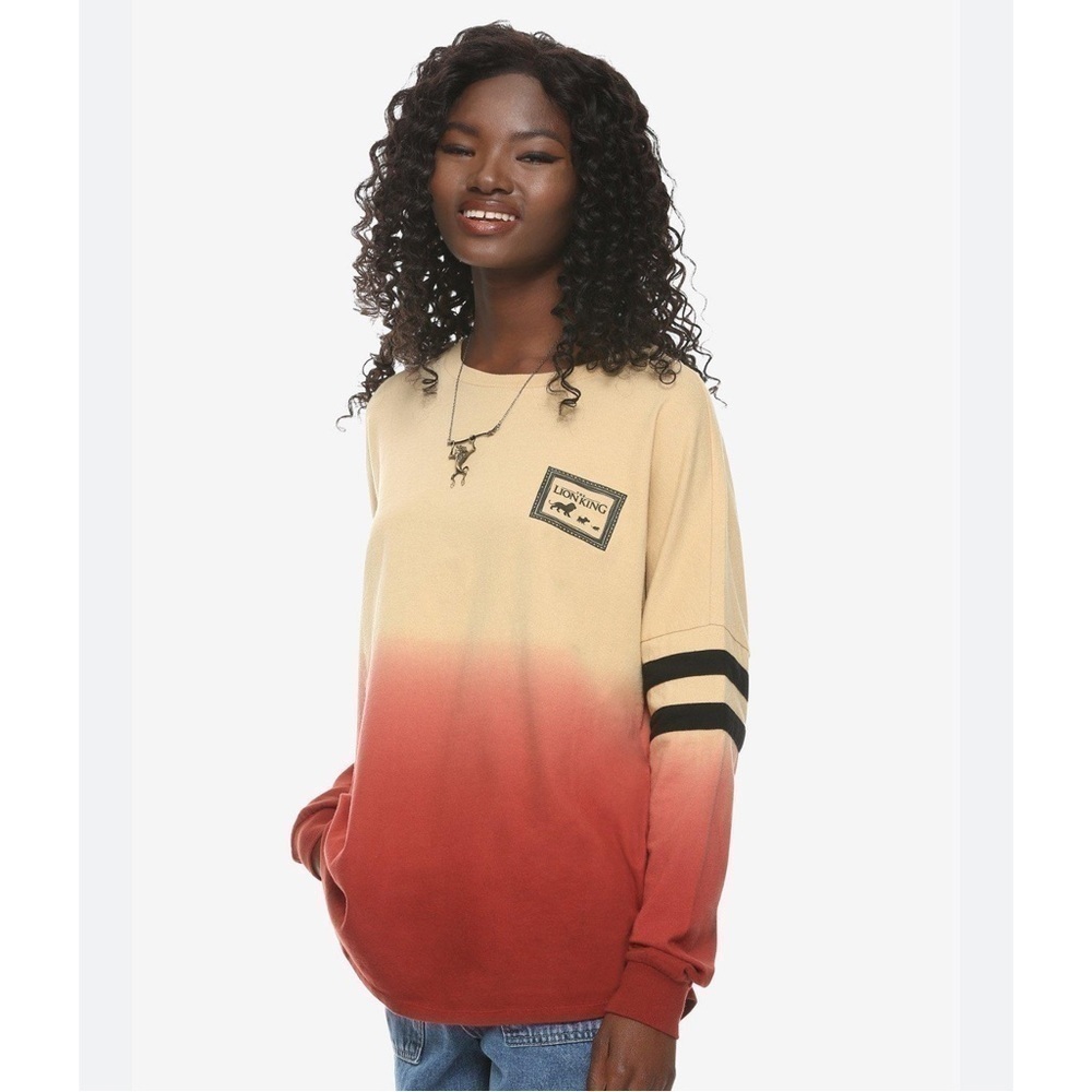 Disney Her Universe The Lion King Ombre Long Sleeve Athletic Jersey Top X-Small